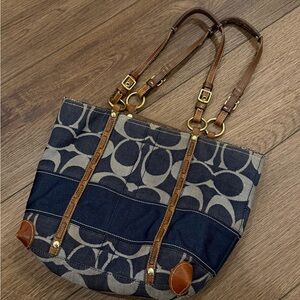 Rare vintage coach denim bag / purse